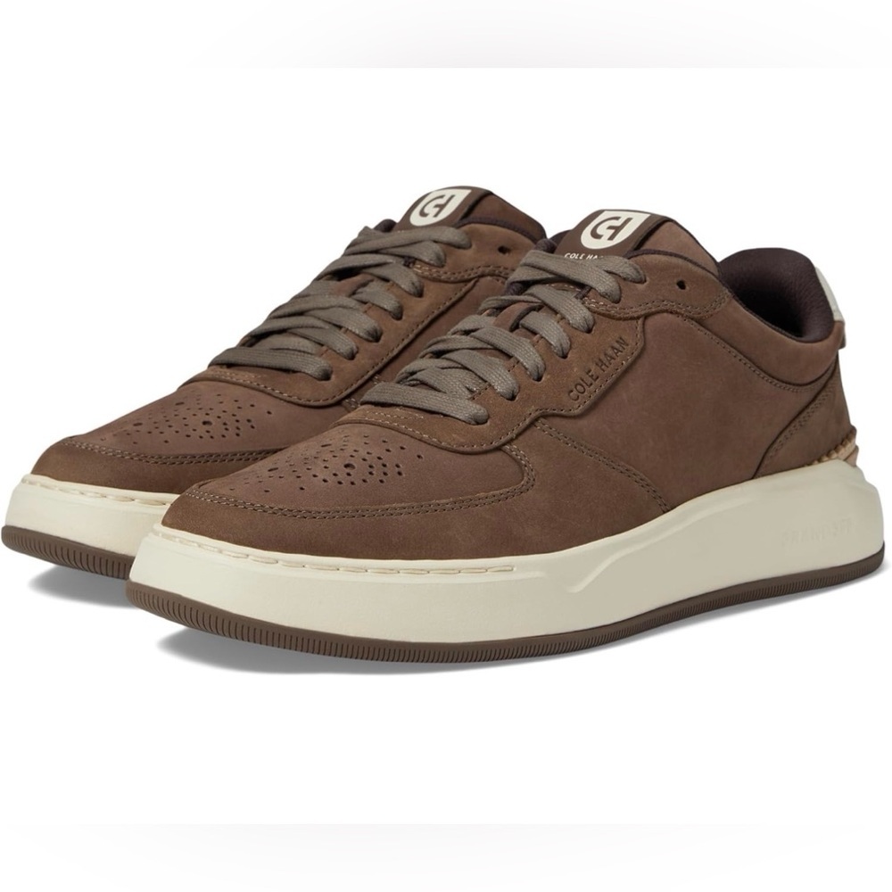 Cole Haan Men’s Brown GP Crossover Sneakers with Cream Sole Size 15